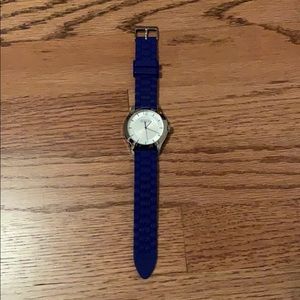 Blue silicon Coach watch